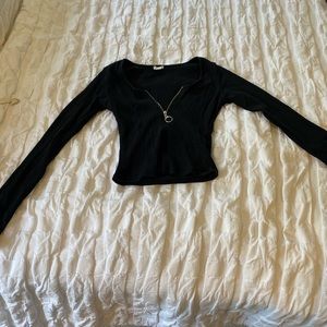 garage black long sleeve top